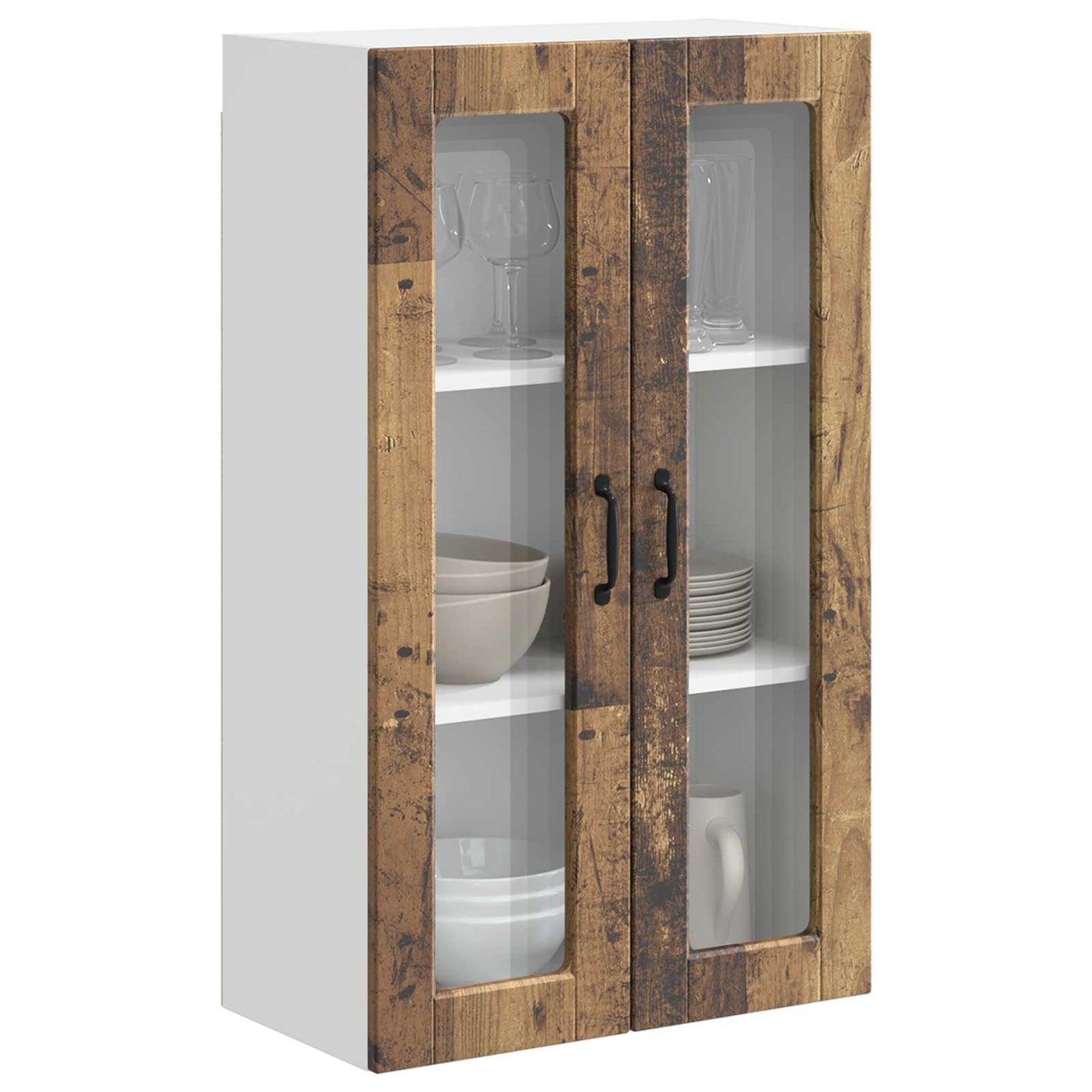 Vegghylle PORTO Gammelt tre 60 x 31 x 100 cm Konstruert tre