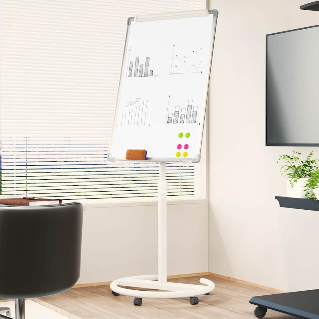 Magnetisk whiteboard Grå og hvit 62 x 62,5 x 197 cm EPS