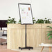 Magnetisk whiteboard Svart og Hvit 62 x 62,5 x 197 cm EPS