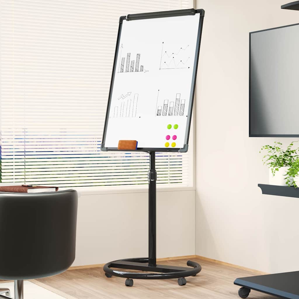 Magnetisk whiteboard Svart og Hvit 62 x 62,5 x 197 cm EPS