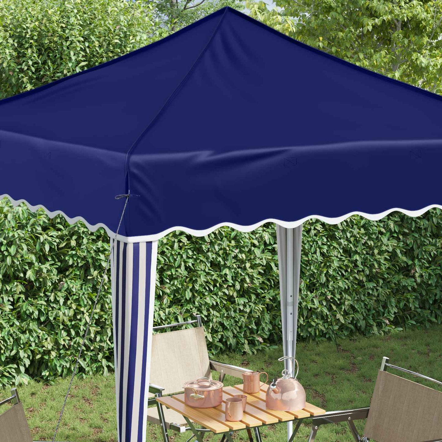 Pop-up Festtelt 195 x 195 x 245 cm Blå Oxford Stoff