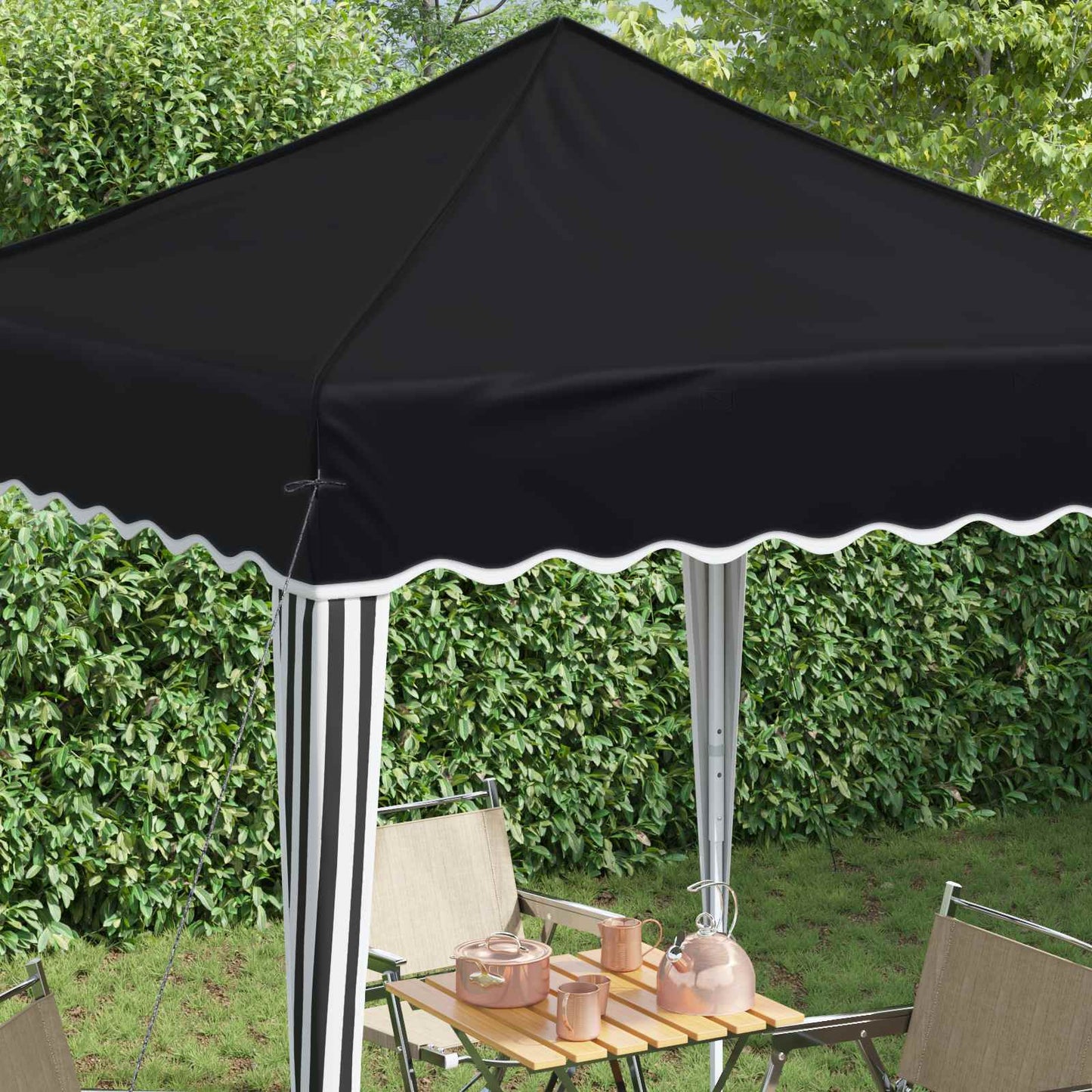Pop-up Festtelt 195 x 195 x 245 cm Antrasitt Oxford Stoff
