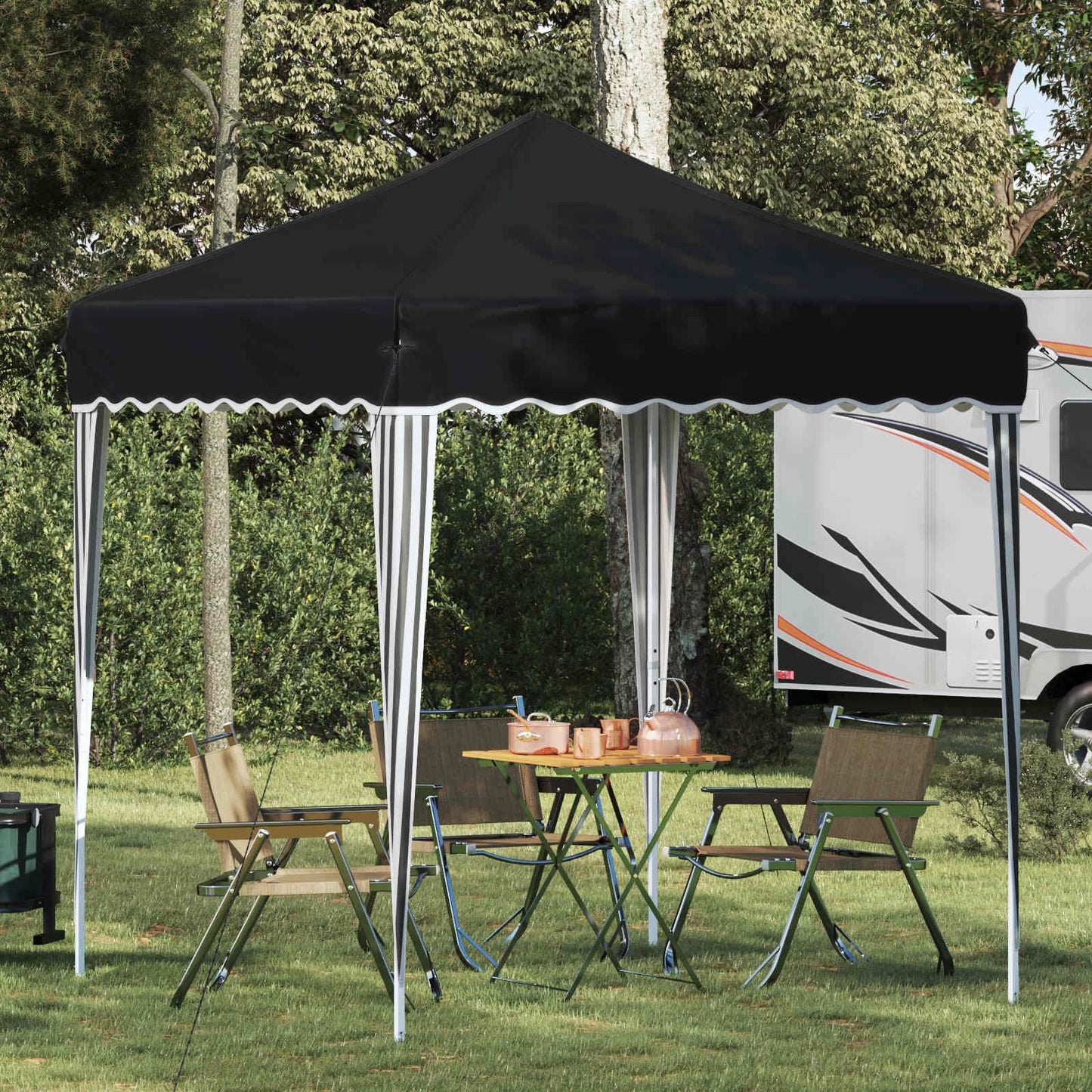Pop-up Festtelt 195 x 195 x 245 cm Antrasitt Oxford Stoff