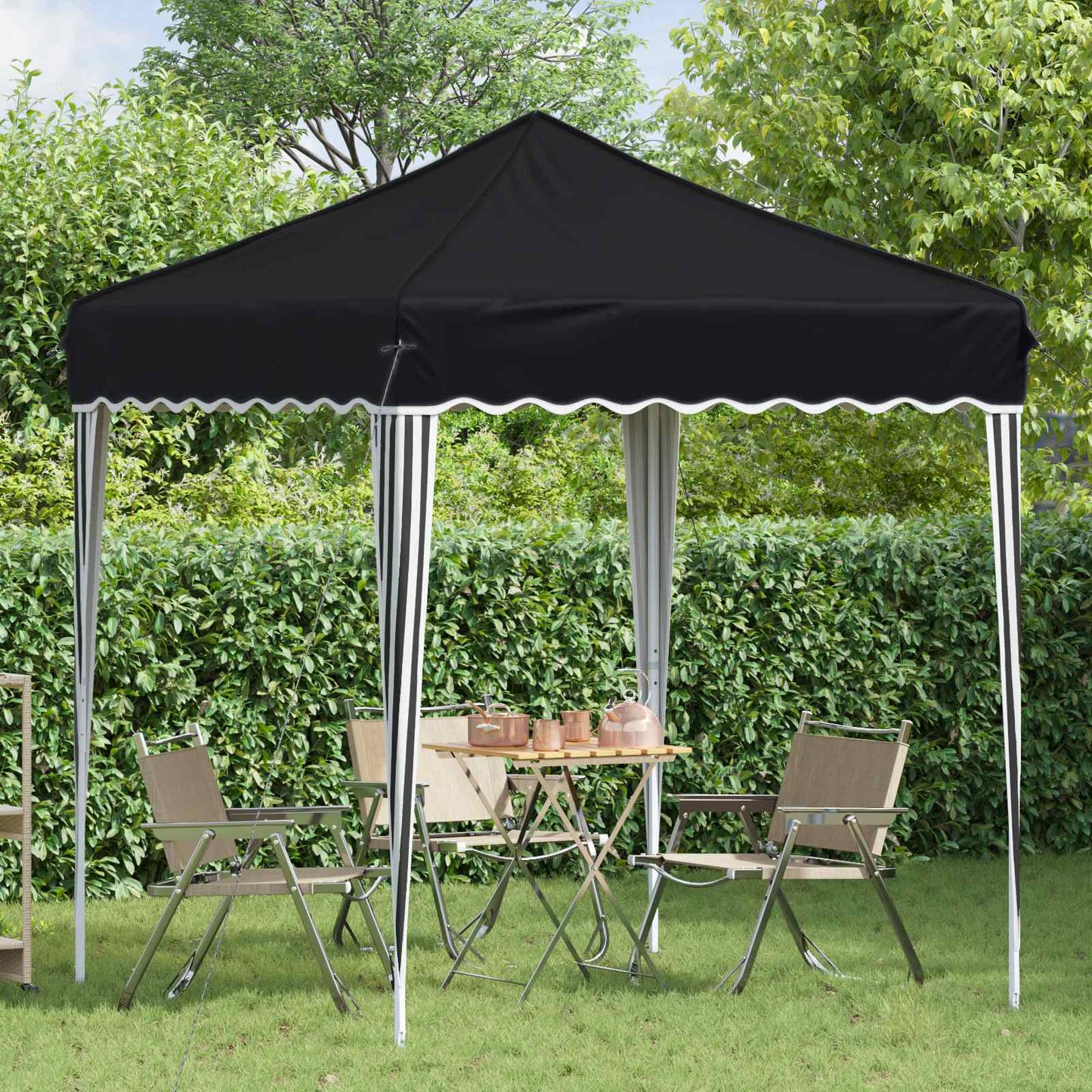 Pop-up Festtelt 195 x 195 x 245 cm Antrasitt Oxford Stoff