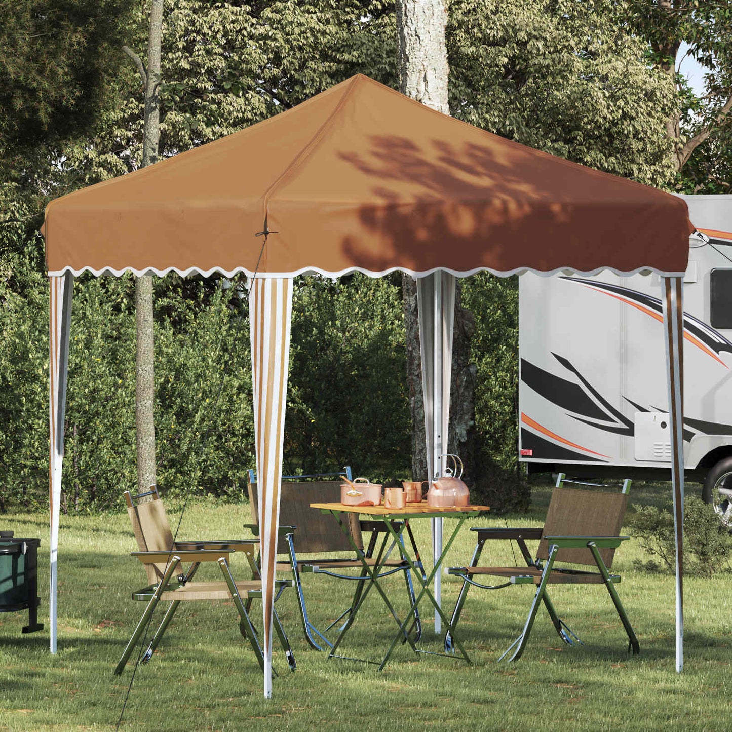 Pop-up Festtelt 195 x 195 x 245 cm Beige Oxford Stoff