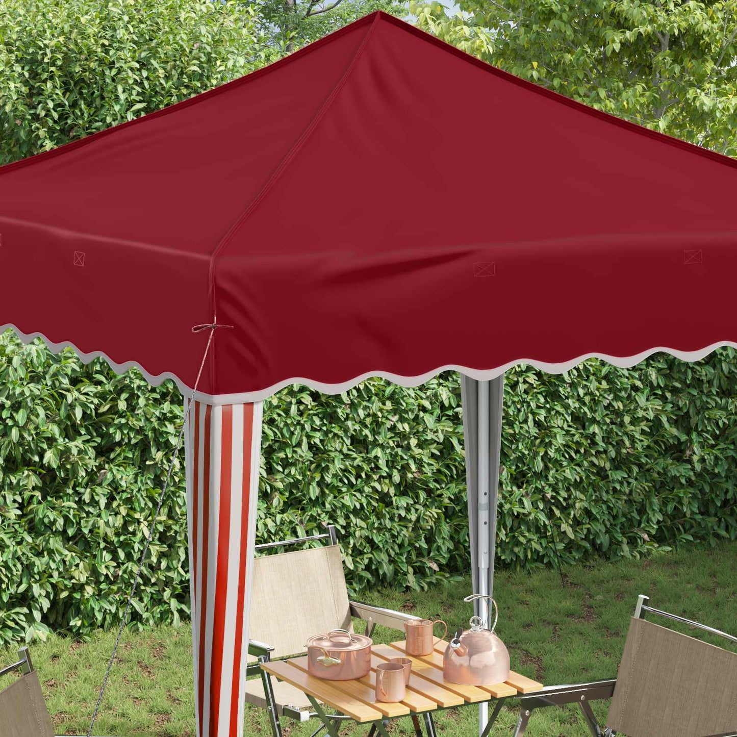Pop-up Festtelt 195 x 195 x 245 cm Burgunder Oxford Stoff