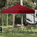 Pop-up Festtelt 195 x 195 x 245 cm Burgunder Oxford Stoff