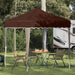 Pop-up Festtelt 195 x 195 x 245 cm Brun Oxford Stoff