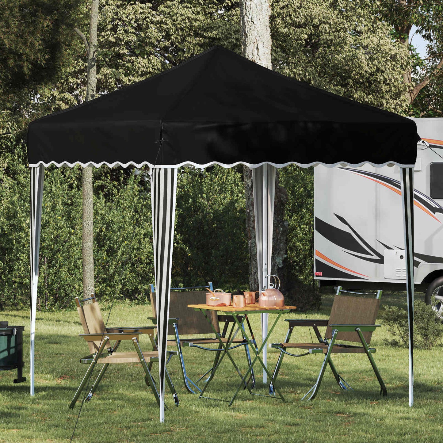 Pop-up Festtelt 195 x 195 x 245 cm Svart Oxford Stoff