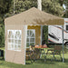 Pop-up Festtelt 195 x 195 x 245 cm Krem Oxford Stoff