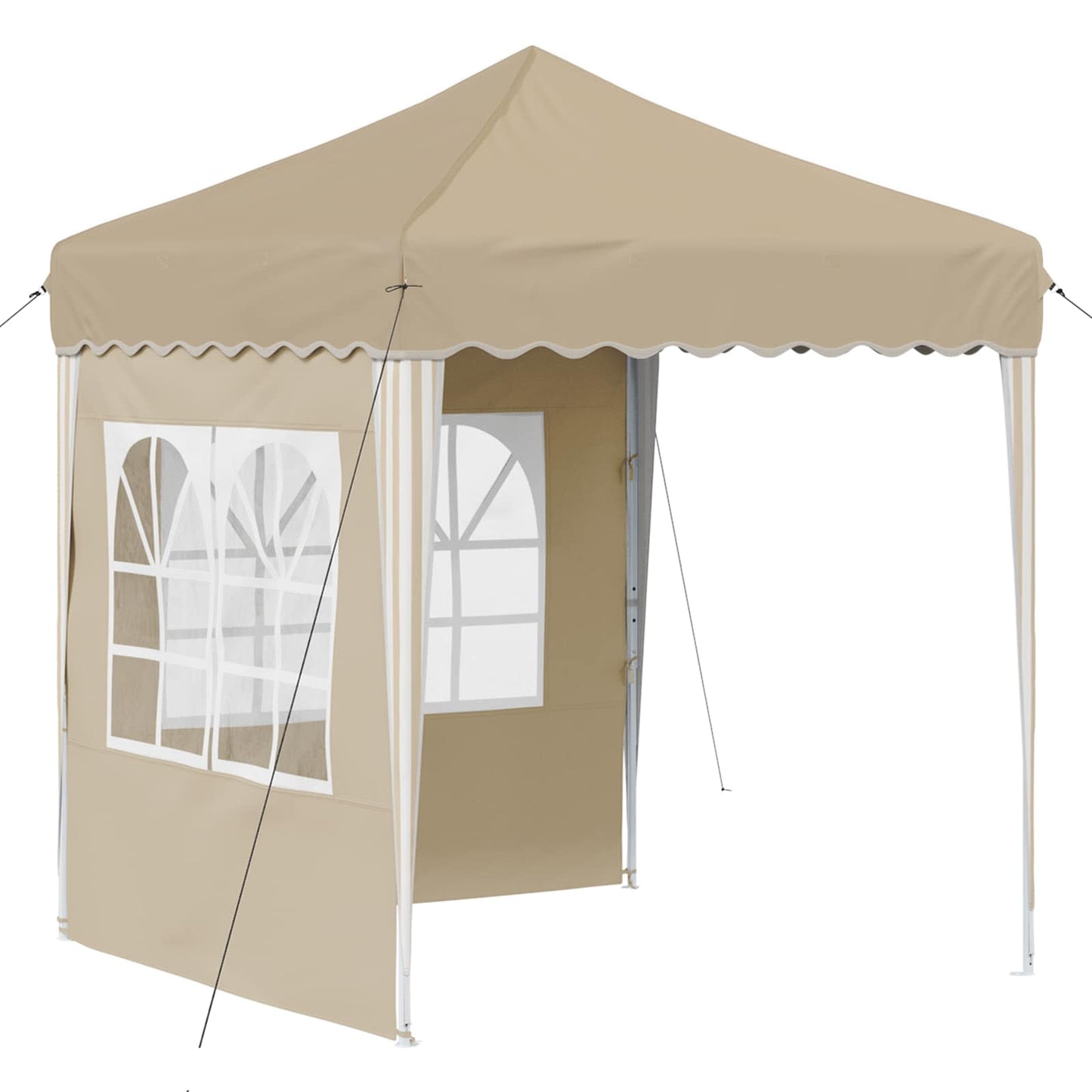 Pop-up Festtelt 195 x 195 x 245 cm Krem Oxford Stoff