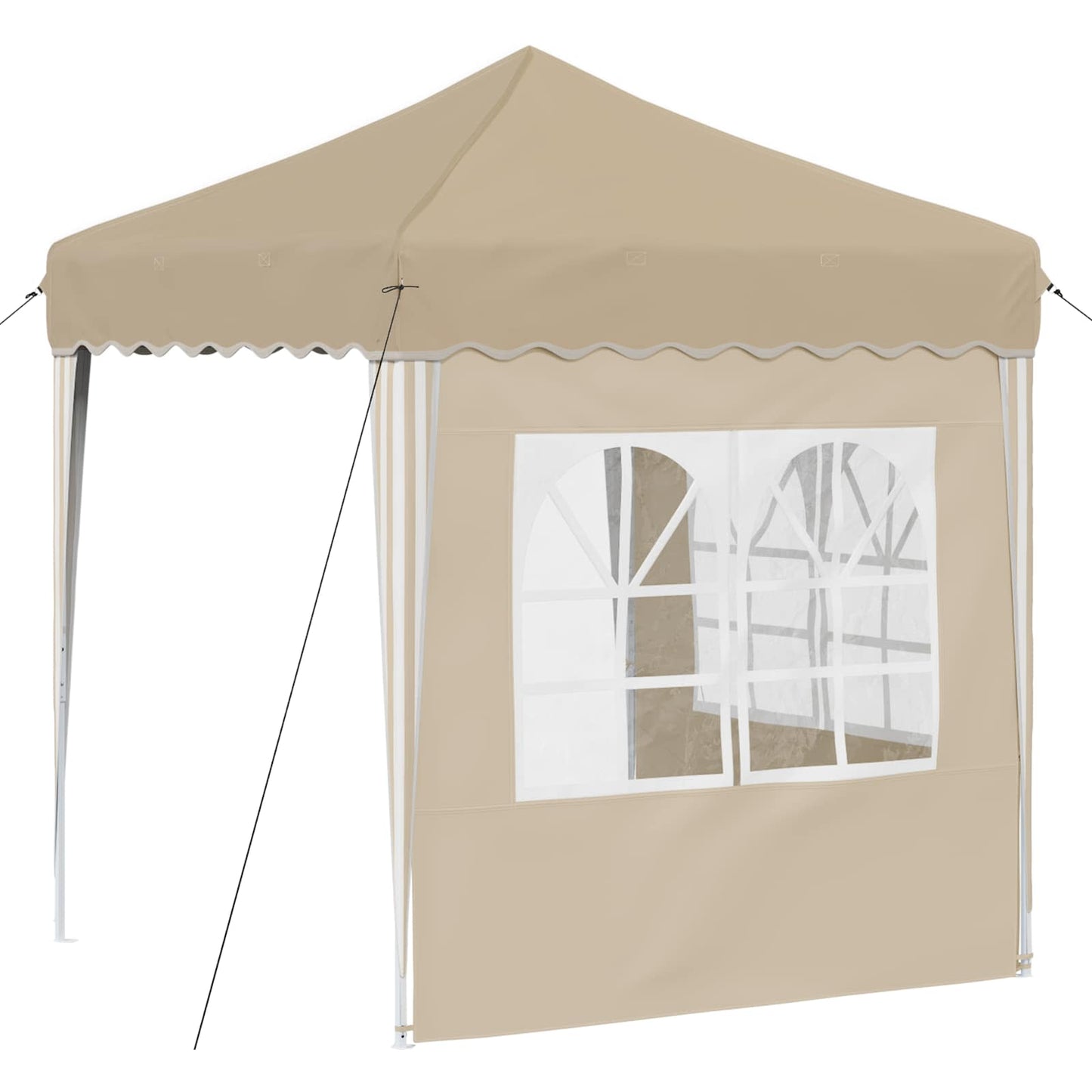 Pop-up Festtelt 195 x 195 x 245 cm Krem Oxford Stoff