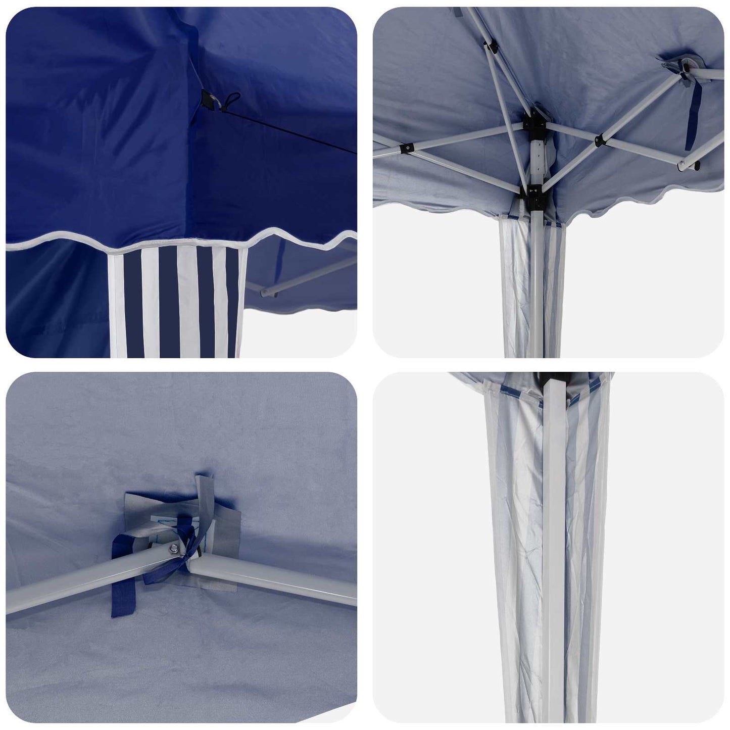 Pop-up Festtelt 195 x 195 x 245 cm Blå Oxford Stoff