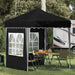 Pop-up Festtelt 195 x 195 x 245 cm Antrasitt Oxford Stoff