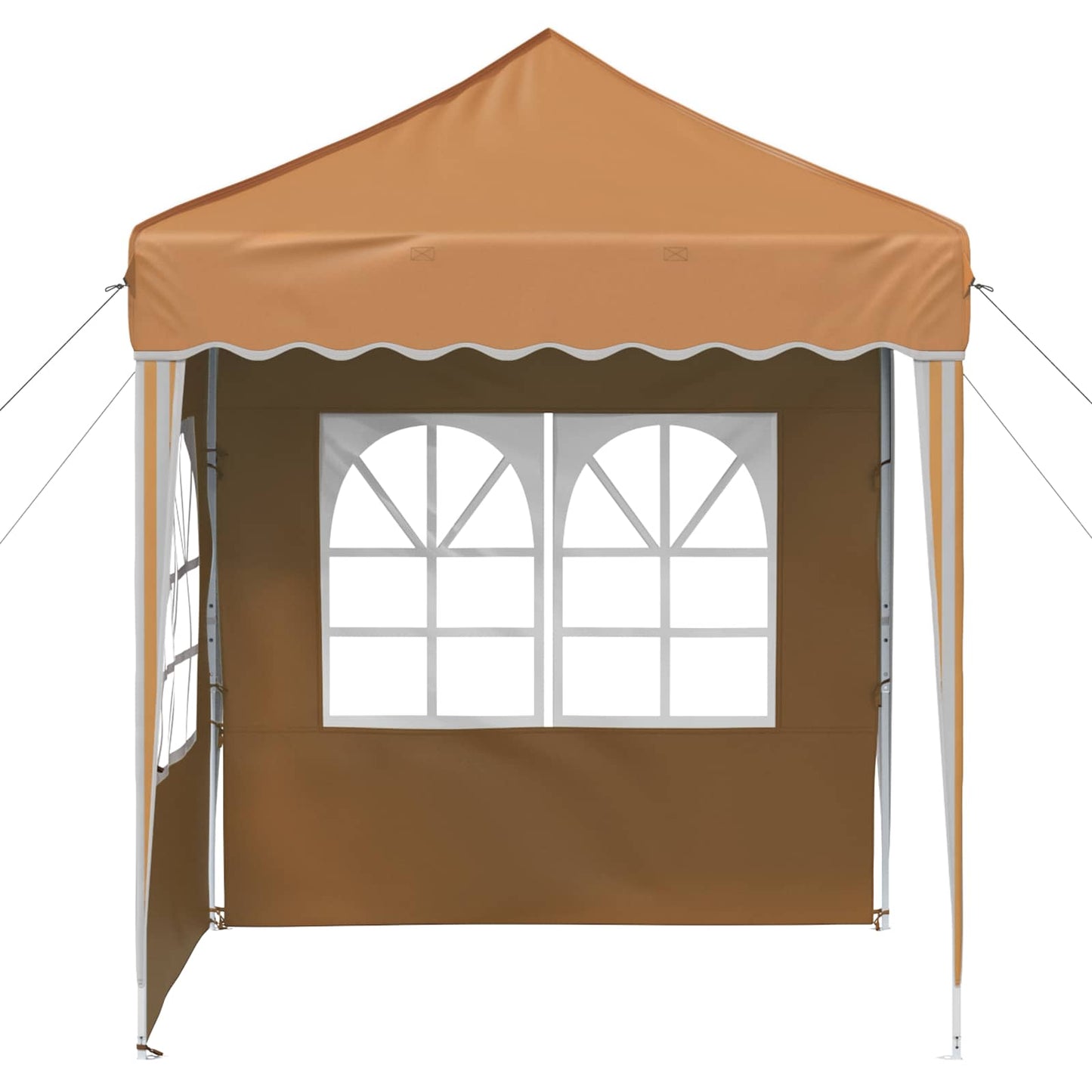 Pop-up Festtelt 195 x 195 x 245 cm Beige Oxford Stoff