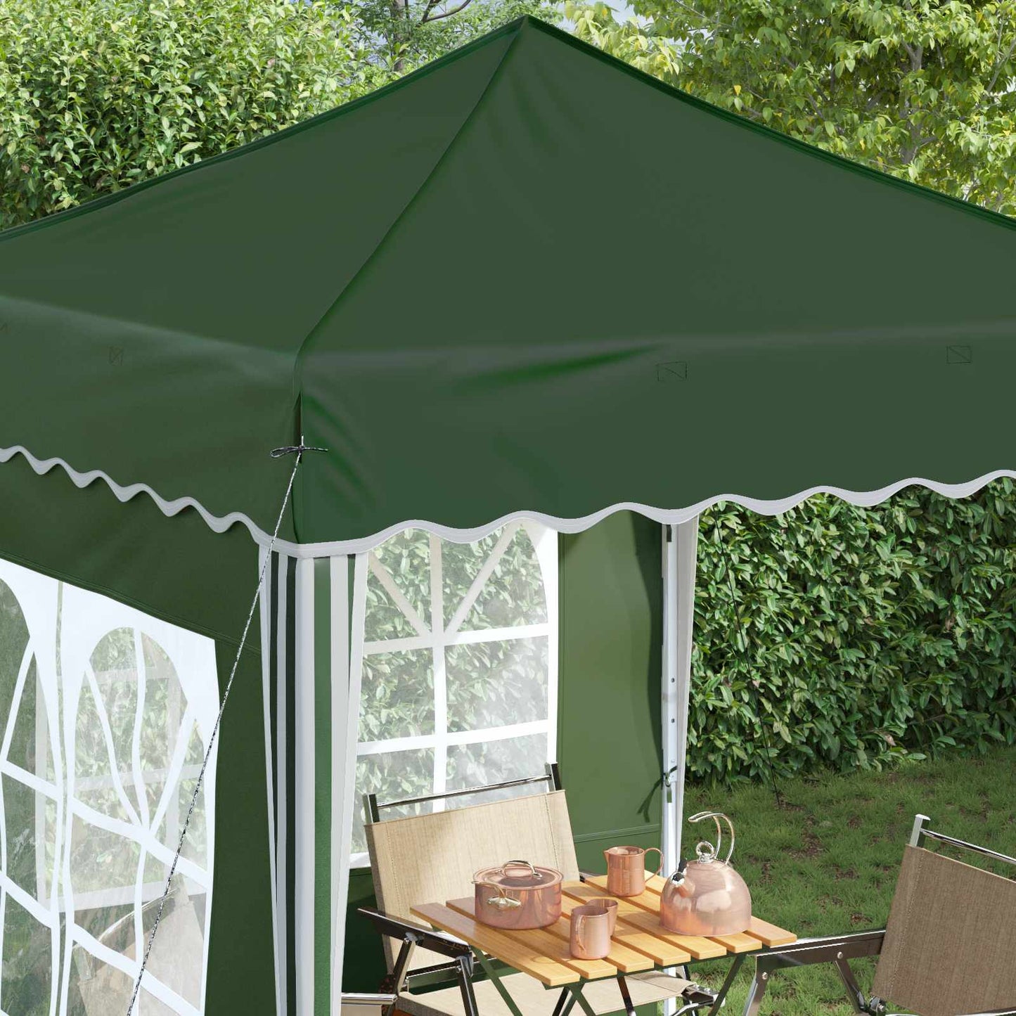 Pop-up Festtelt 195 x 195 x 245 cm Grønn Oxford Stoff
