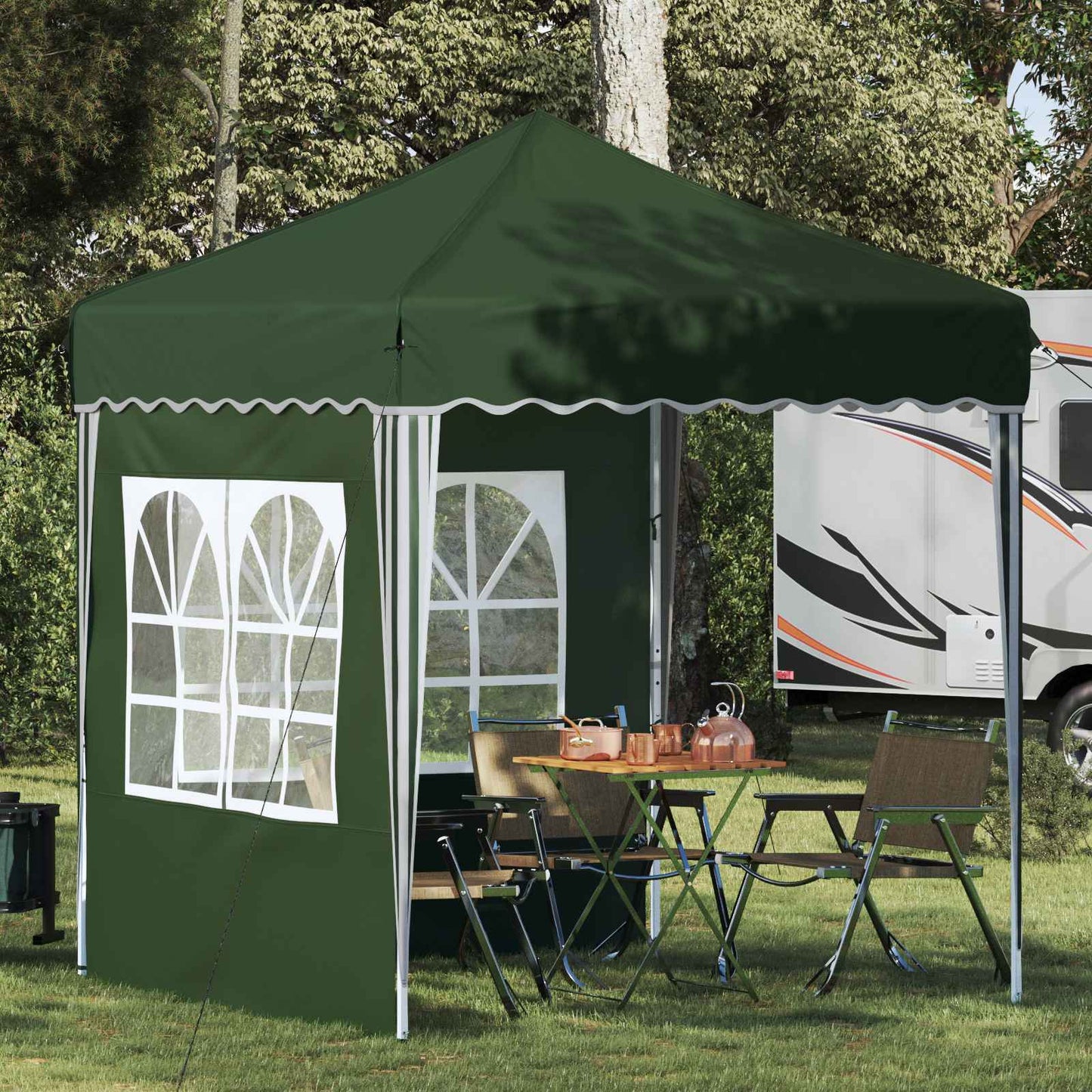 Pop-up Festtelt 195 x 195 x 245 cm Grønn Oxford Stoff