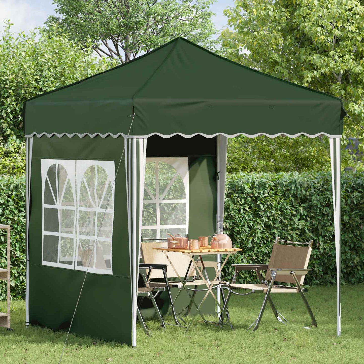 Pop-up Festtelt 195 x 195 x 245 cm Grønn Oxford Stoff