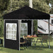 Pop-up Festtelt 195 x 195 x 245 cm Svart Oxford Stoff