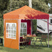 Pop-up Festtelt 195 x 195 x 245 cm Oransje Oxford Stoff