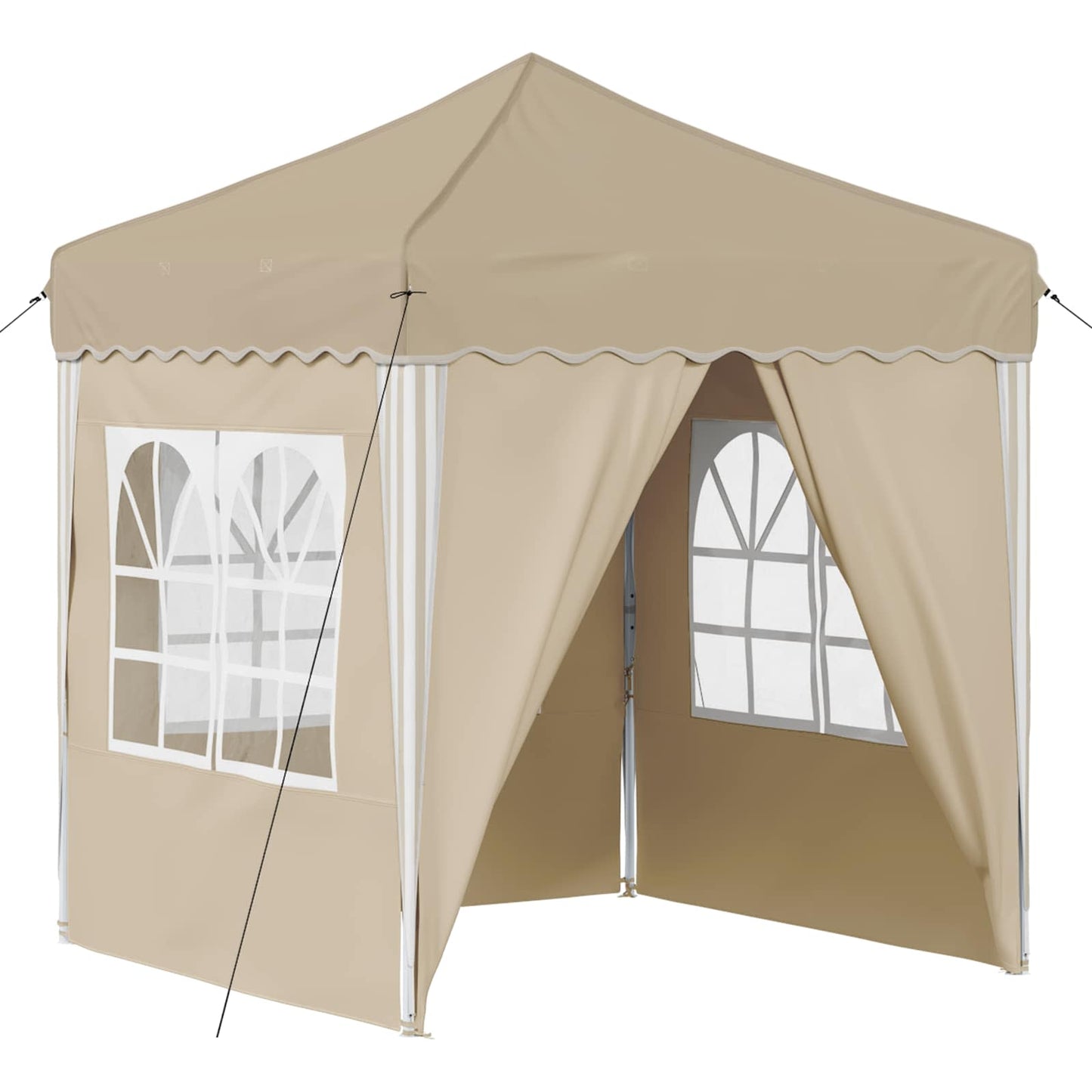 Pop-up Festtelt 195 x 195 x 245 cm Krem Oxford Stoff