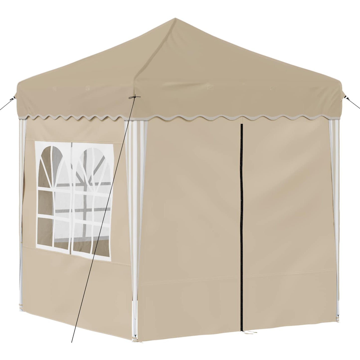 Pop-up Festtelt 195 x 195 x 245 cm Krem Oxford Stoff