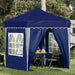 Pop-up Festtelt 195 x 195 x 245 cm Blå Oxford Stoff