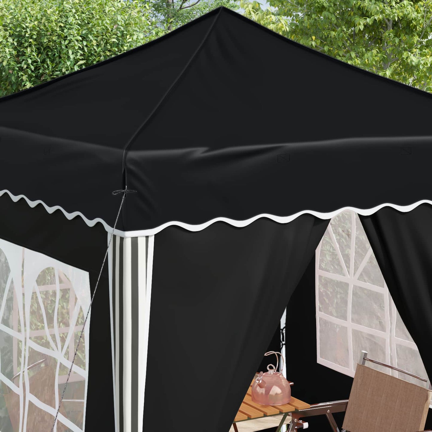 Pop-up Festtelt 195 x 195 x 245 cm Antrasitt Oxford Stoff