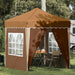 Pop-up Festtelt 195 x 195 x 245 cm Beige Oxford Stoff