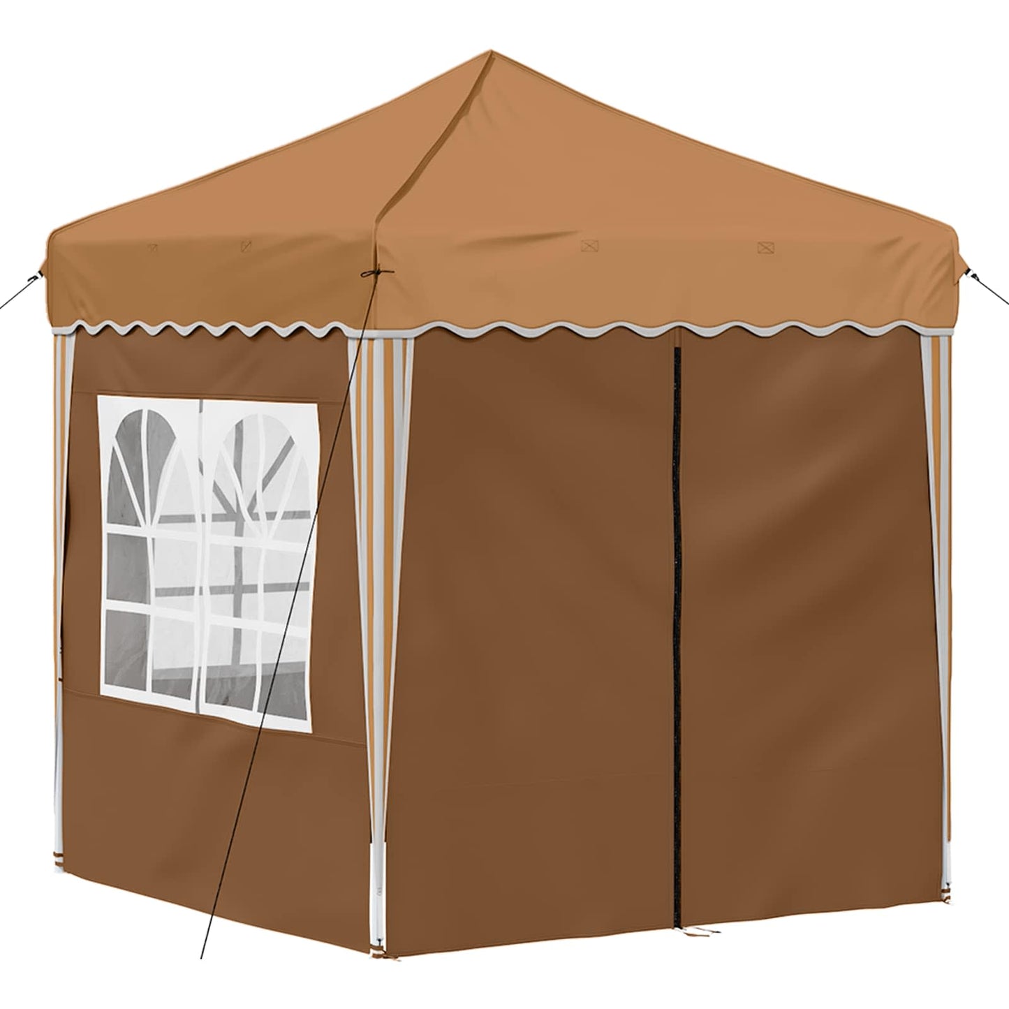Pop-up Festtelt 195 x 195 x 245 cm Beige Oxford Stoff