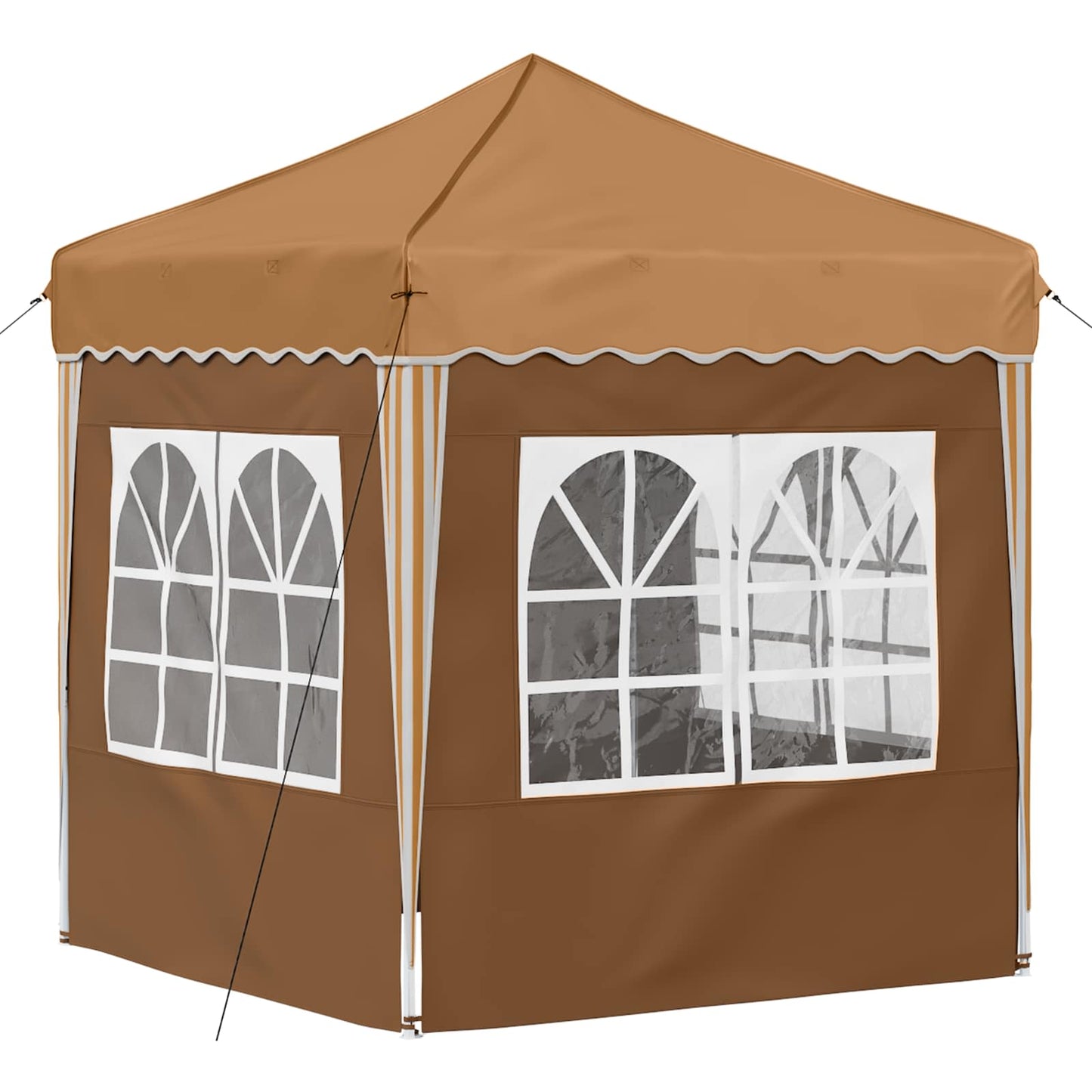 Pop-up Festtelt 195 x 195 x 245 cm Beige Oxford Stoff