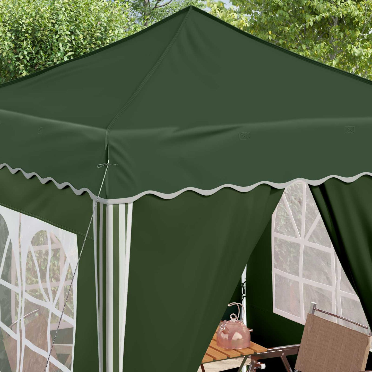Pop-up Festtelt 195 x 195 x 245 cm Grønn Oxford Stoff