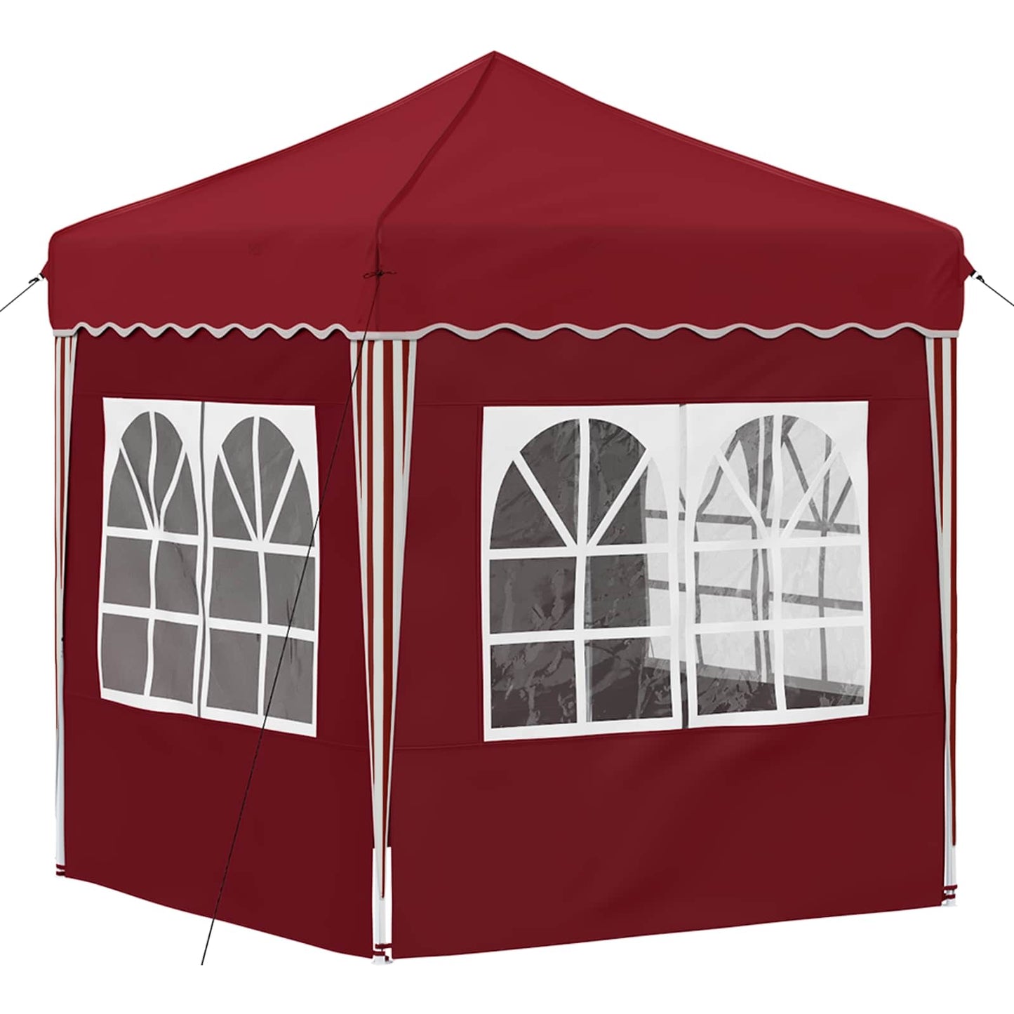 Pop-up Festtelt 195 x 195 x 245 cm Burgunder Oxford Stoff