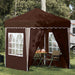 Pop-up Festtelt 195 x 195 x 245 cm Brun Oxford Stoff