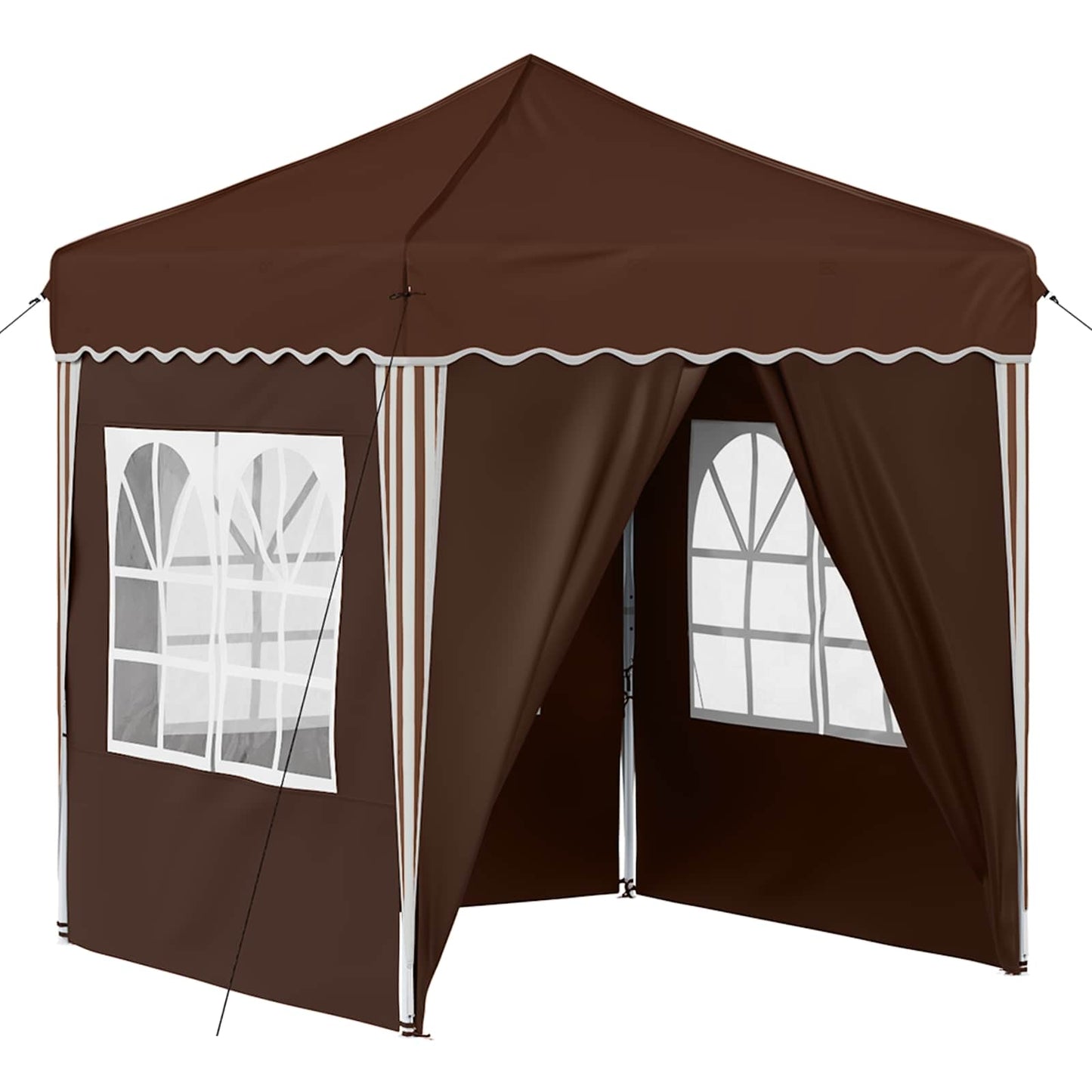 Pop-up Festtelt 195 x 195 x 245 cm Brun Oxford Stoff