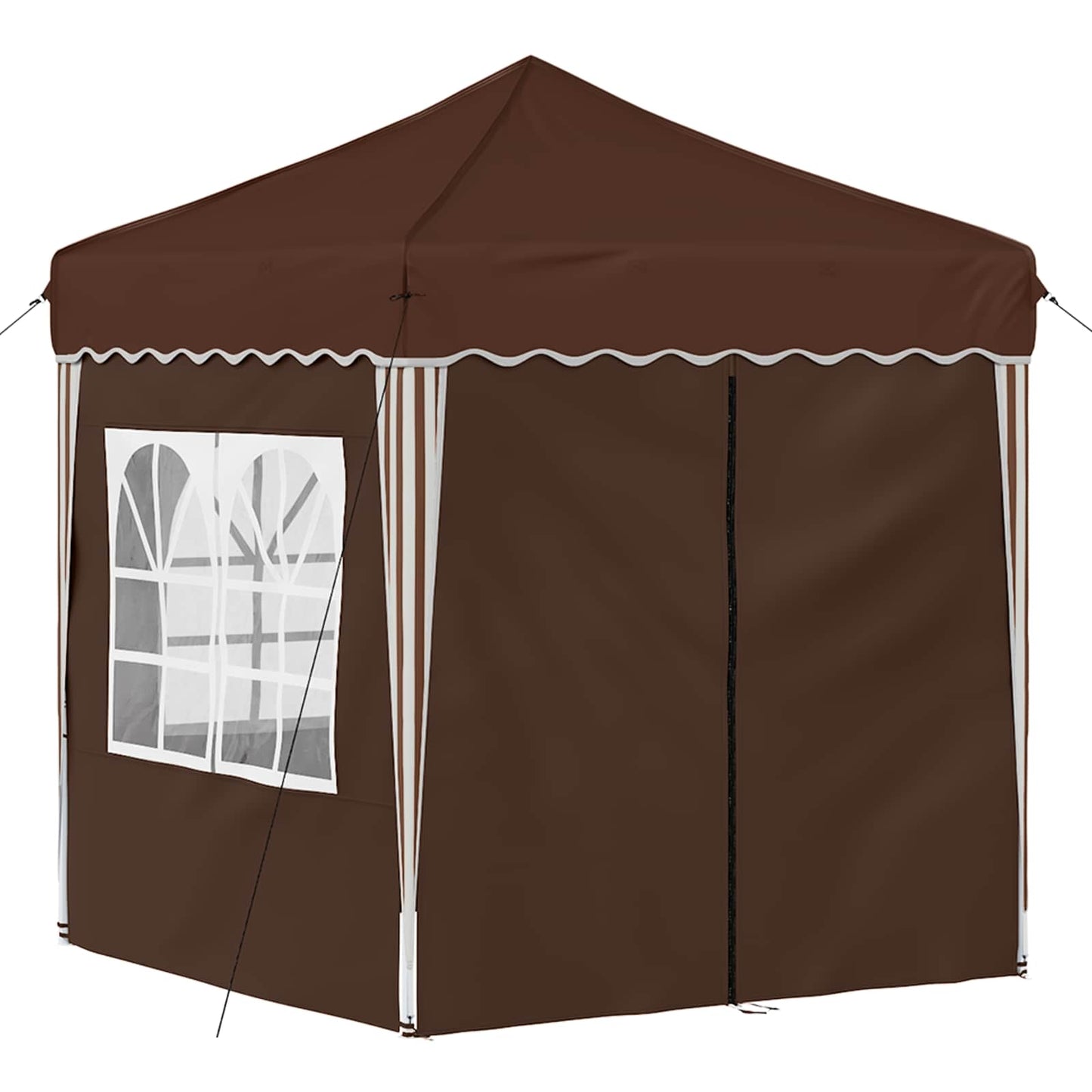 Pop-up Festtelt 195 x 195 x 245 cm Brun Oxford Stoff