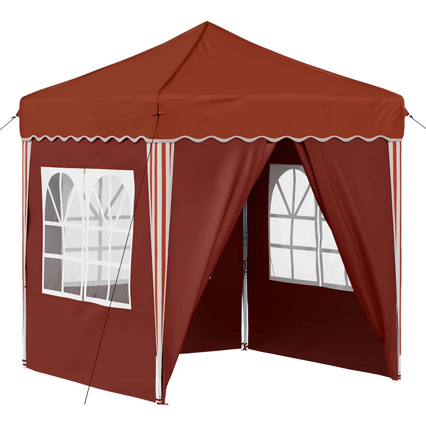 Pop-up Festtelt 195 x 195 x 245 cm Terrakotta Oxford Stoff
