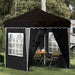 Pop-up Festtelt 195 x 195 x 245 cm Svart Oxford Stoff