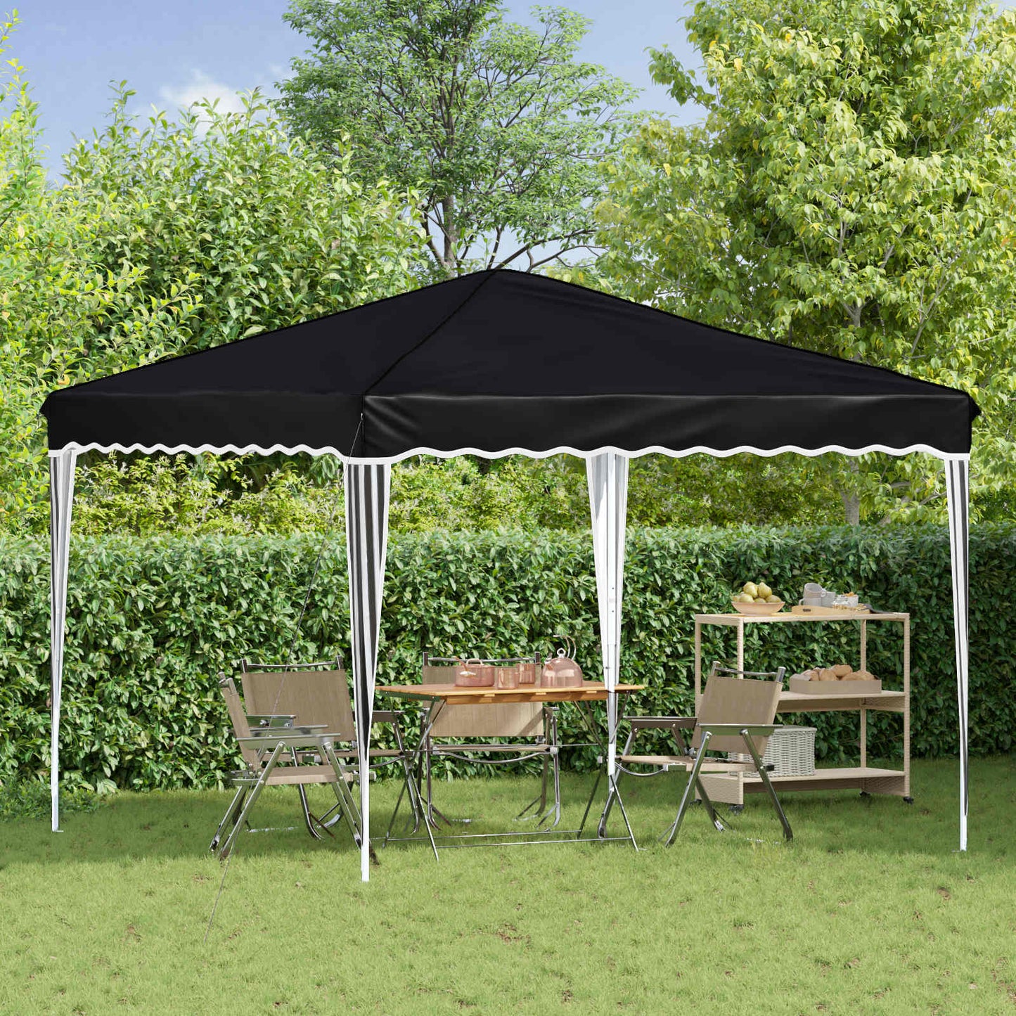Pop-up Festtelt 288 x 288 x 245 cm Antrasitt Oxford Stoff