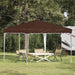 Pop-up Festtelt 288 x 288 x 245 cm Brun Oxford Stoff