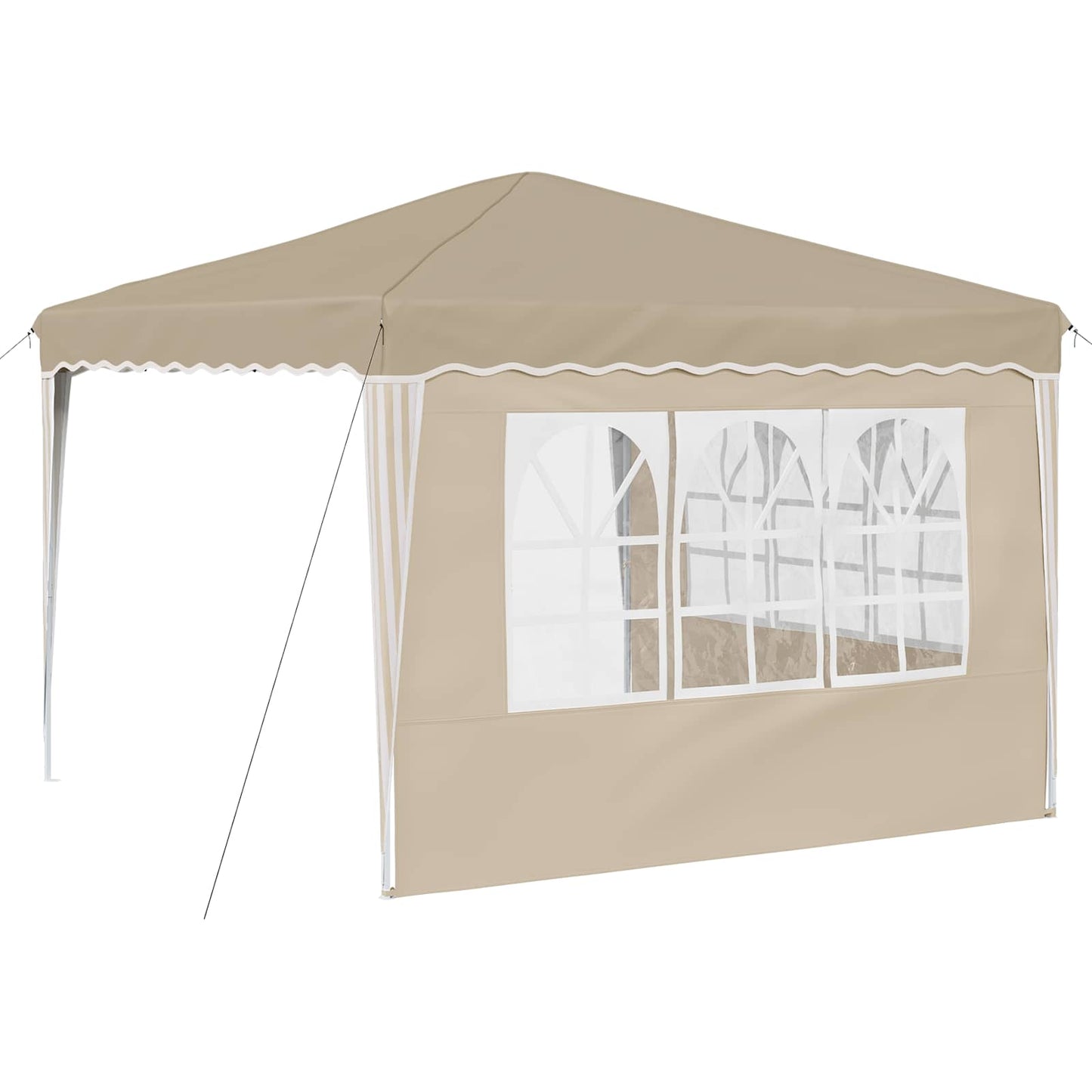 Pop-up Festtelt 288 x 288 x 245 cm Krem Oxford Stoff