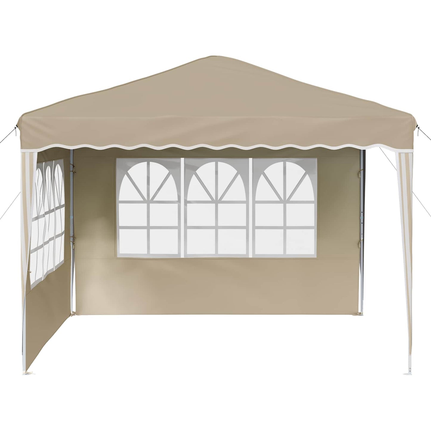 Pop-up Festtelt 288 x 288 x 245 cm Krem Oxford Stoff
