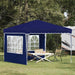 Pop-up Festtelt 288 x 288 x 245 cm Blå Oxford Stoff