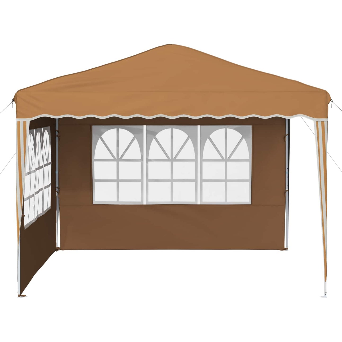 Pop-up Festtelt 288 x 288 x 245 cm Beige Oxford Stoff