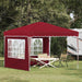 Pop-up Festtelt 288 x 288 x 245 cm Burgunder Oxford Stoff