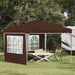 Pop-up Festtelt 288 x 288 x 245 cm Brun Oxford Stoff