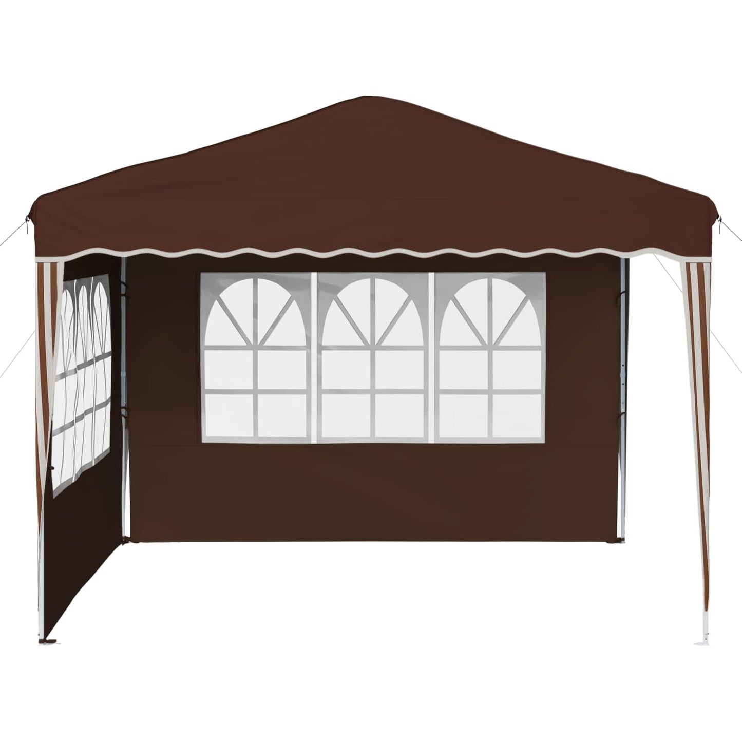 Pop-up Festtelt 288 x 288 x 245 cm Brun Oxford Stoff