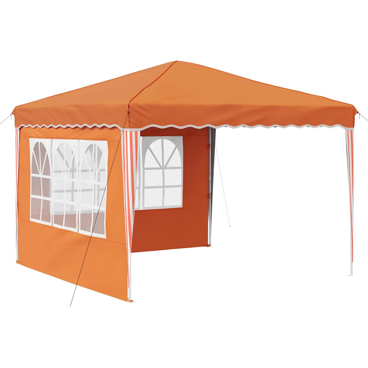 Pop-up Festtelt 288 x 288 x 245 cm Oransje Oxford Stoff