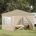 Pop-up Festtelt 288 x 288 x 245 cm Krem Oxford Stoff