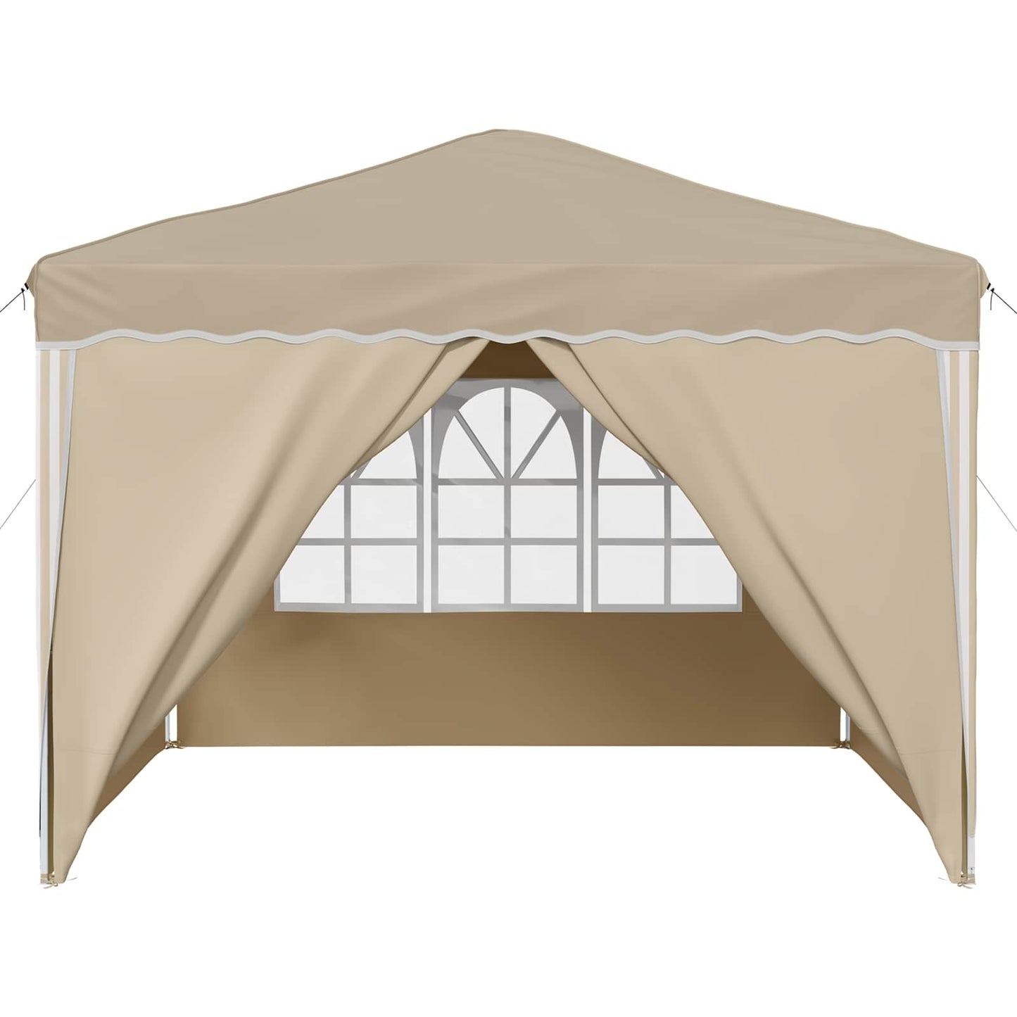 Pop-up Festtelt 288 x 288 x 245 cm Krem Oxford Stoff